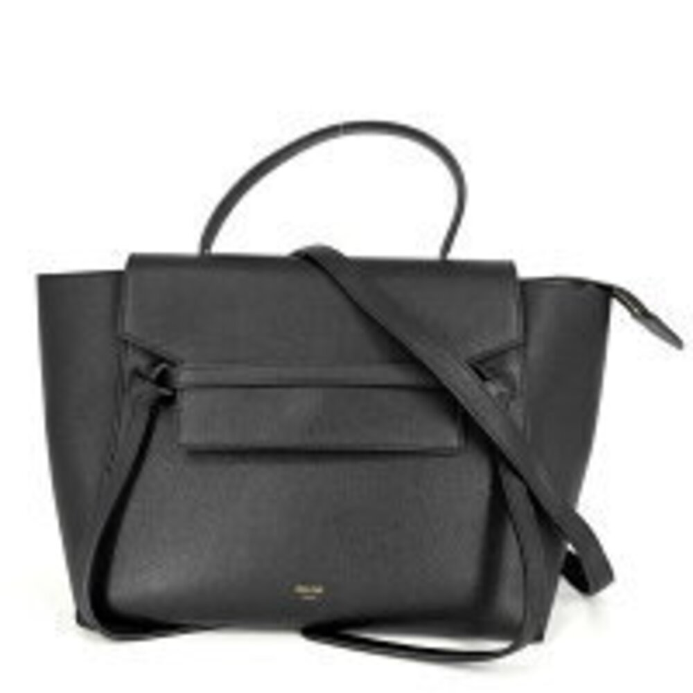 Celine Belt Bag Handbag Shoulder Crossbody Leather Black